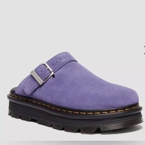 Dr. Martens Zebzag Suede Slingback Platform Mules Size 10 Women NIB